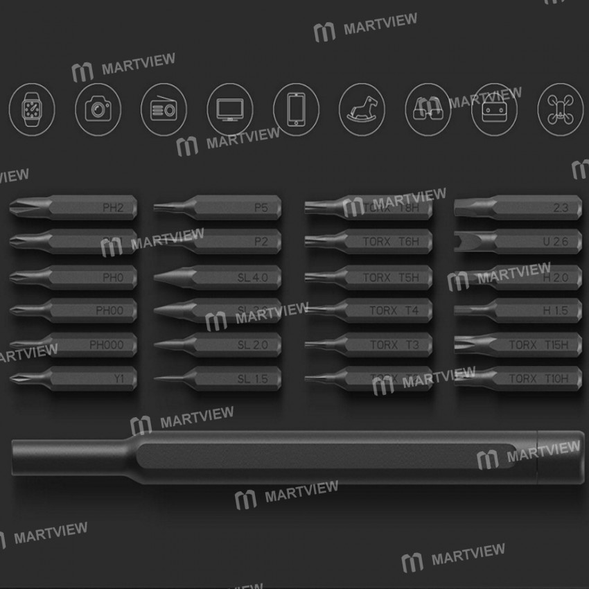 Mijia Wiha Screwdriver Kit 24 Precision Magnetic Bits Aluminum Box Wiha DIY Screw Driver Set