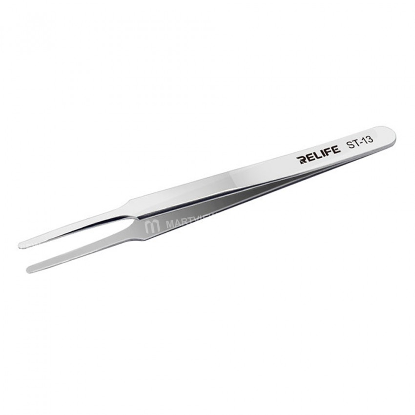 relife st-13-anti-static-flat-head-precision-repair-tweezers-for-mobile-phone-repair-2