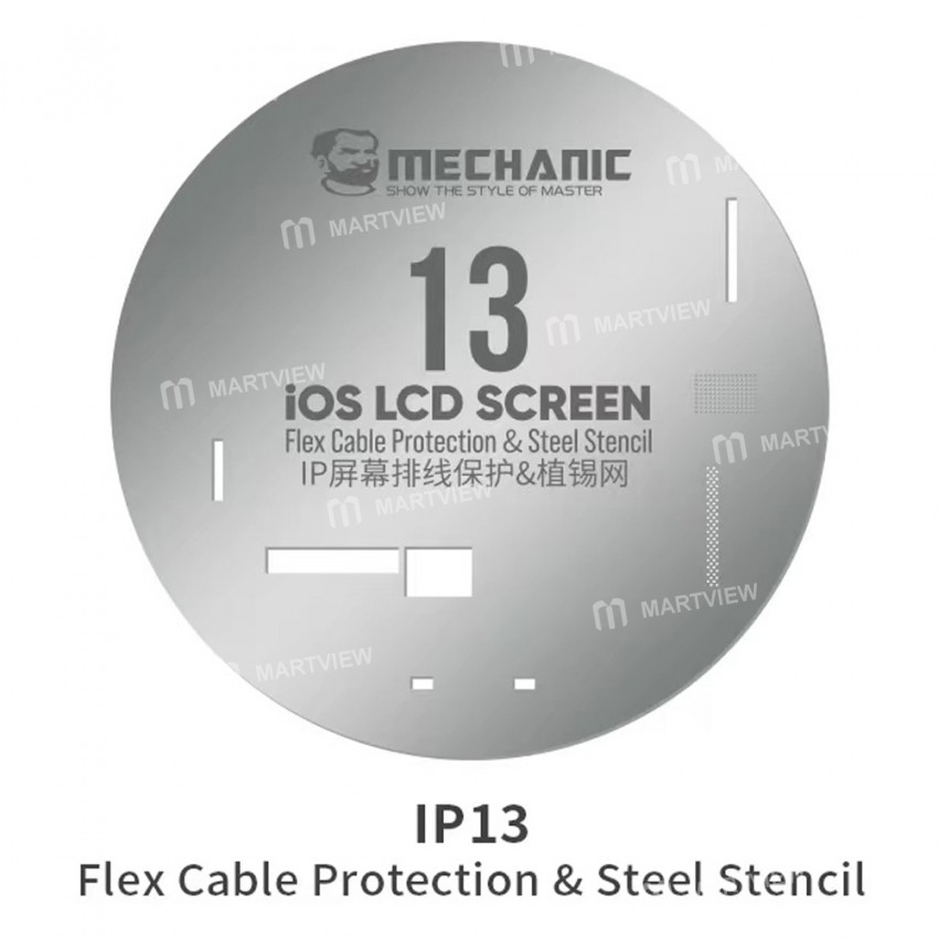 Mechanic iOS LCD Screen IC Flex Cable Protection & Steel Stencil for iPhone 11 to 13 Pro Max