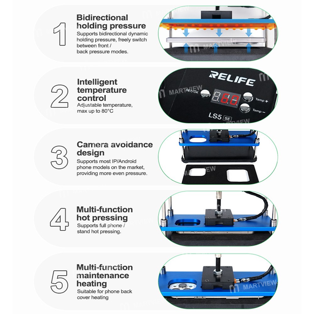 relife ls5-se-bidirectional-heating-holding-pressure-platform-for-back-cover-middle-frame-9
