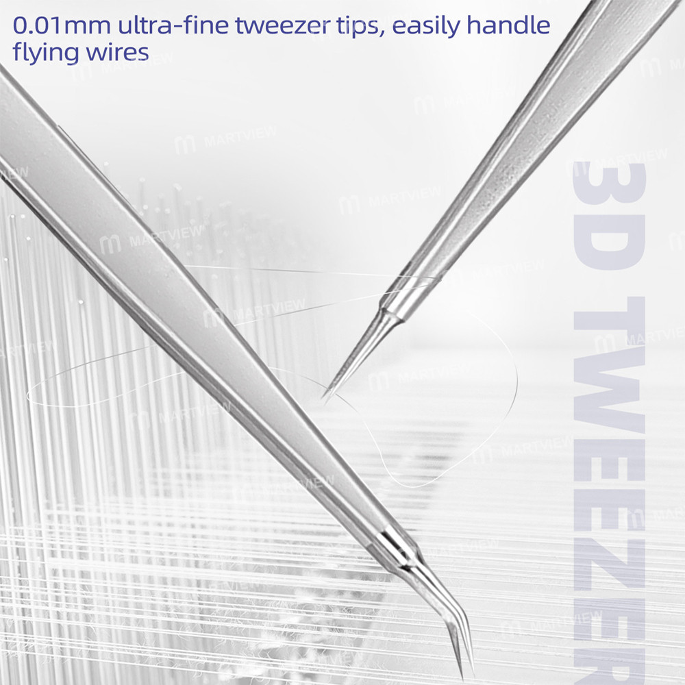 kgx 3d-non-magnetic-stainless-steel-precision-flying-wire-tweezers-8