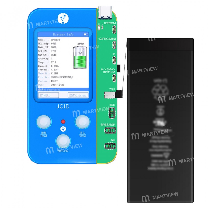 JC V1S Phone Code Reading Photosensitive Original Color Touch Screen Battery Fingerprint Serial Numb