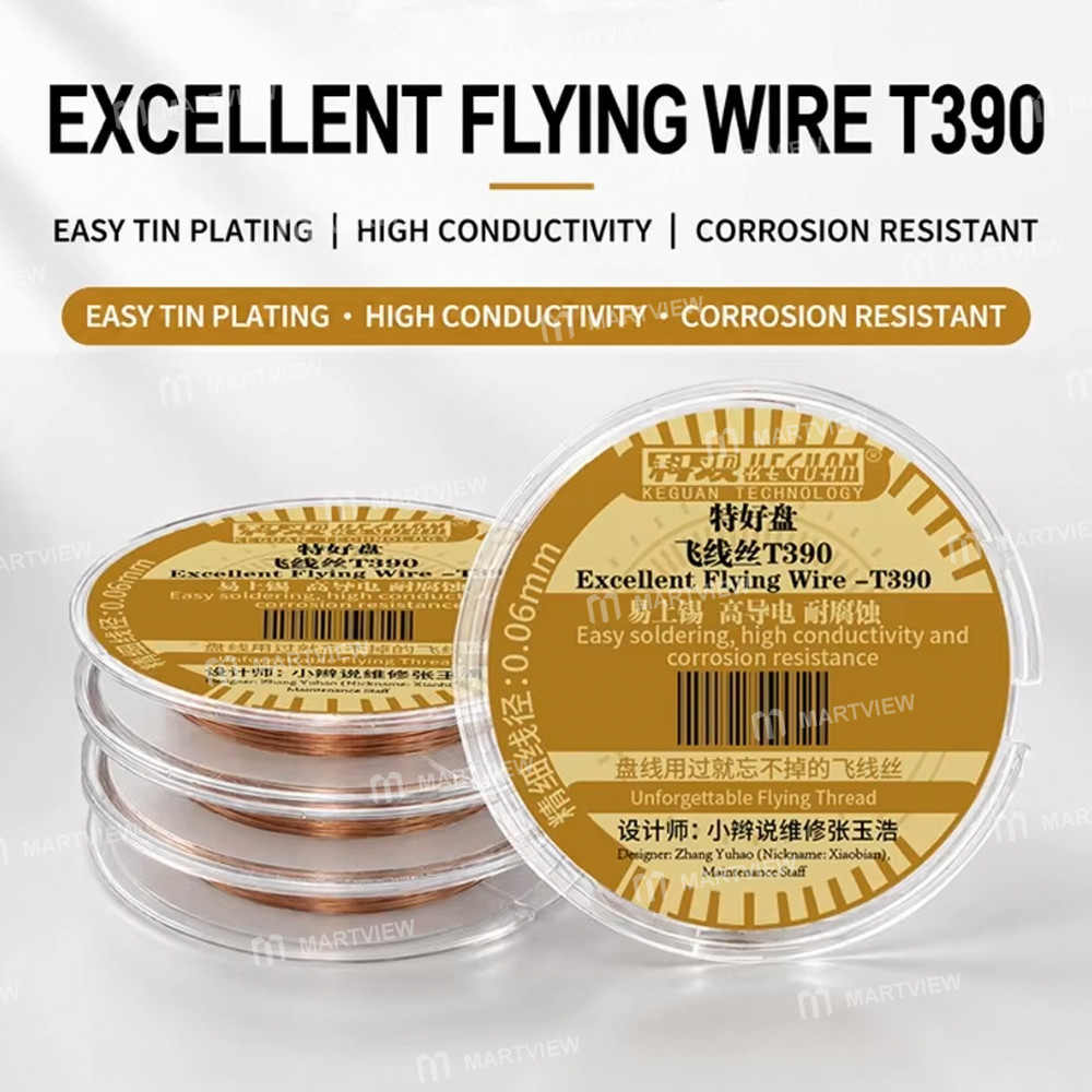 keguan t390-006mm-ultra-thin-excellent-flying-wire-for-pcb-repair--100meter-2