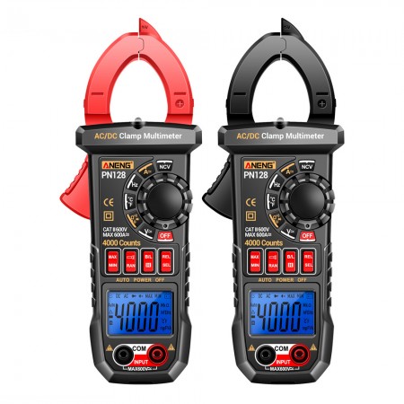 Aneng PN128 4000 Counts True RMS NCV Automatic Digital Display Clamp Multimeter