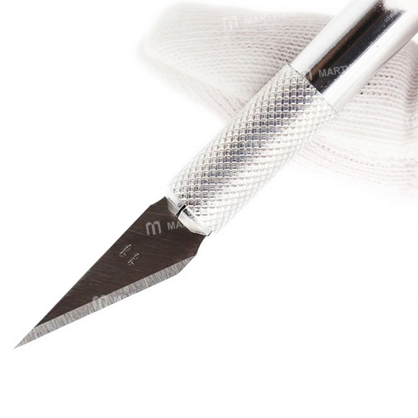 Non-Slip Metal Scalpel Knife Tools Kit Cutter with 10 Blades