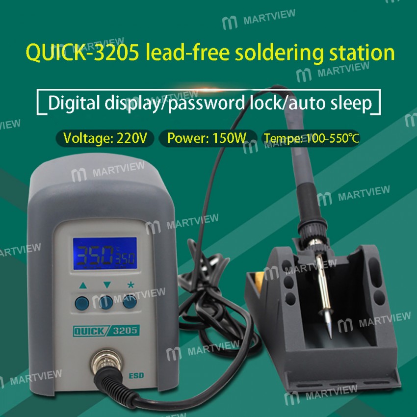 Quick 3202/3205 90W/150W Intelligent High-Frequency Lead-free Digital Display Solder Station with So