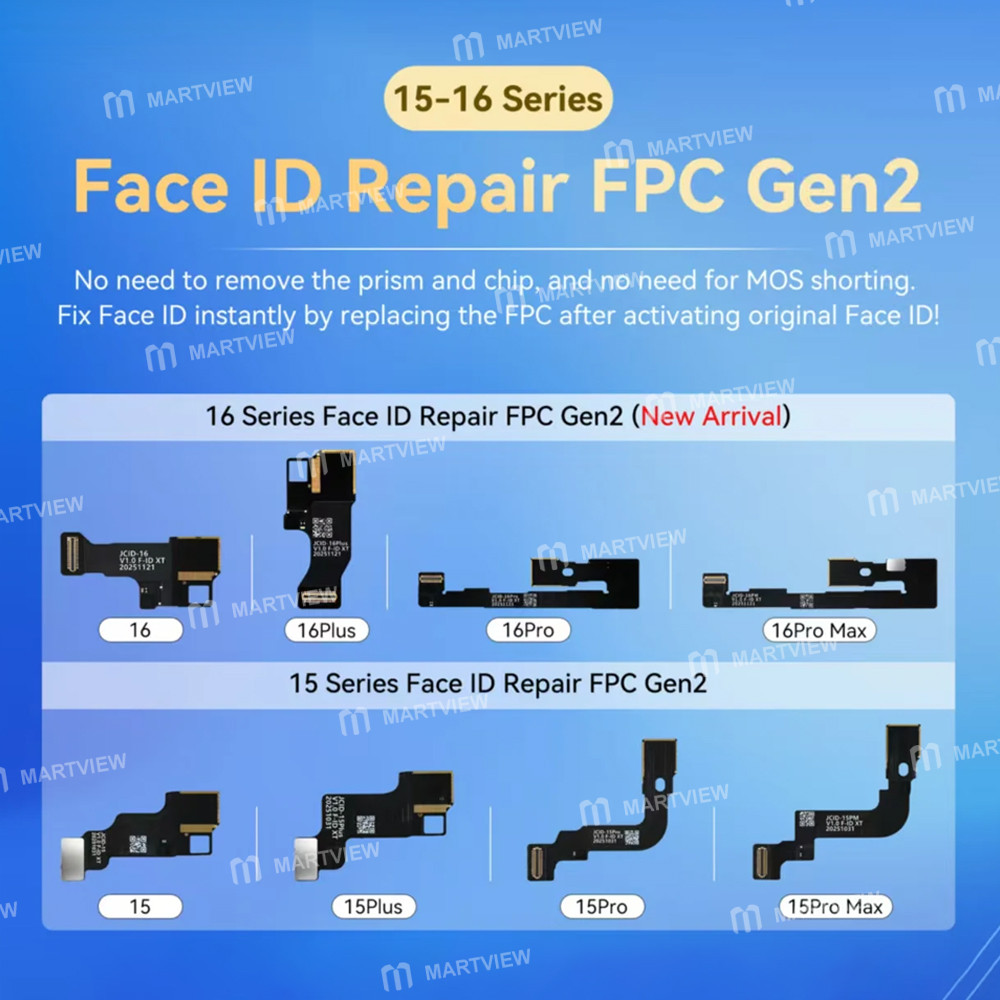 jcid gen2-face-id-repair-dot-matrix-replacement-flex-cable-for-iphone-15-series-7