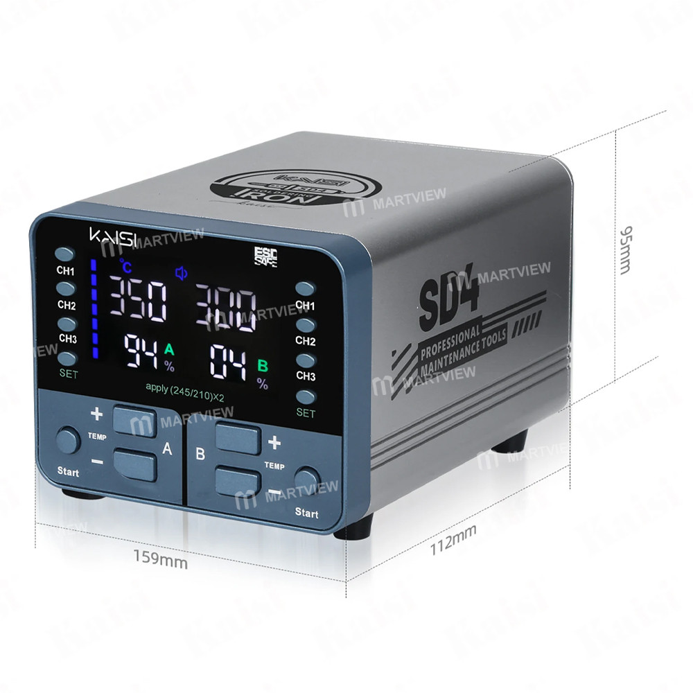 kaisi sd4-t210t245-dual-station-digital-display-soldering-station-for-motherboard-pcb-welding-repair