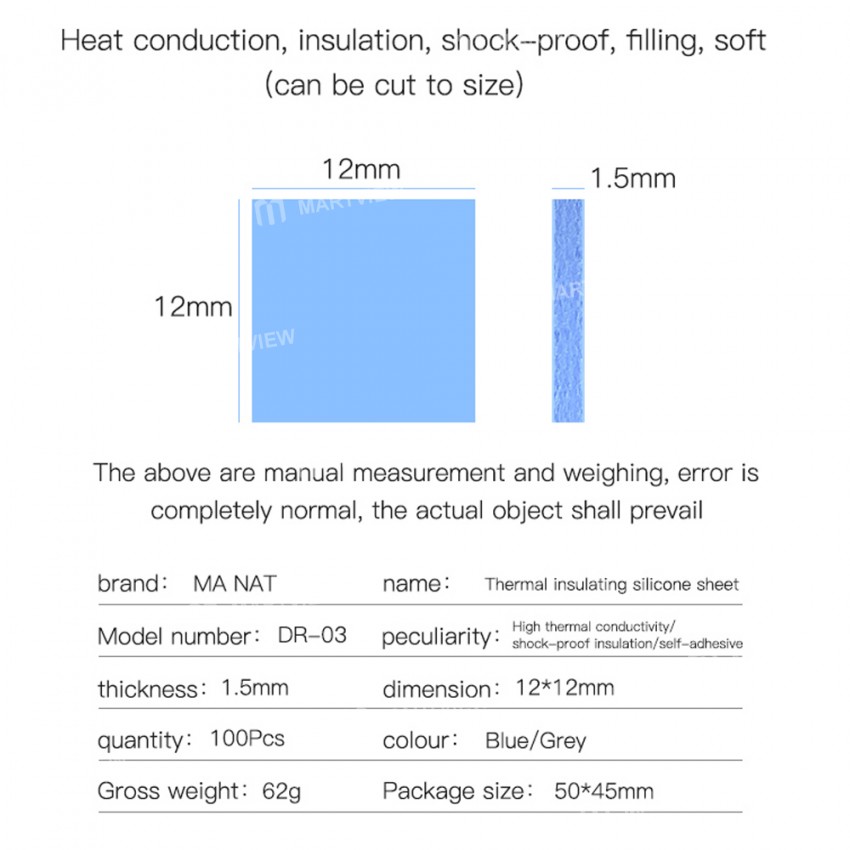 maant 12x12x15mm-thermal-silicone-pads-for-mobile-phone-motherboard-chip-3