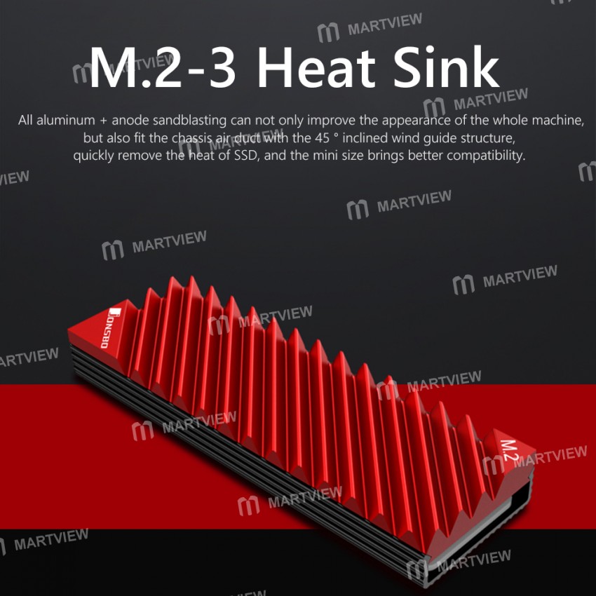 Jonsbo M.2-3 Ultra-thin Aluminum Alloy Heat Sink for M.2 2280 SSD