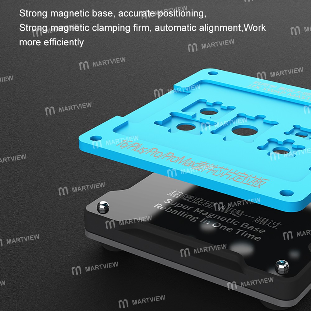 jtx sm-01-swap-board-chips-bga-reballing-stencil-platform-set-for-iphone-8-to-16pro-max-9