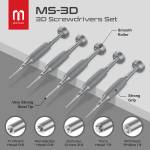 Martview MS-3D Aluminium Strong Hardness High-Precision Anti-Rust Anti-Slip Magnetic Screwdriver - M
