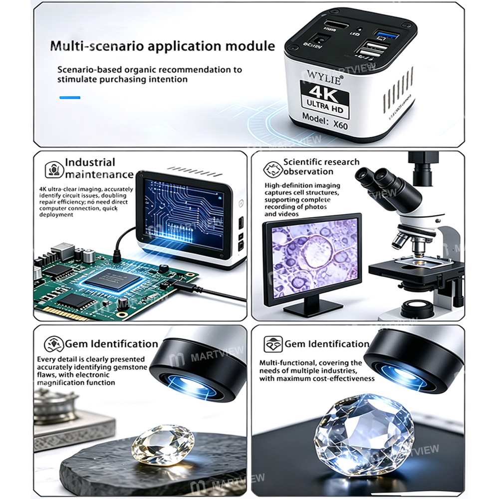 wylie x60-hdmiuvc-4k-ultra-hd-microscope-industrial-camera-with-integrated-measurement-system-5