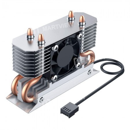 M.2 Solid State Hard Disk Powerful Radiator Built-in Cooling Fan for M2 NVME 2280 SSD