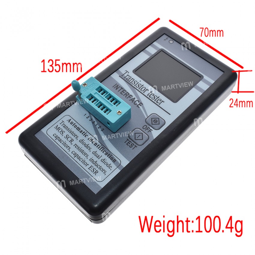 M328 Portable Multi-Purpose Transistor Tester with Color Display