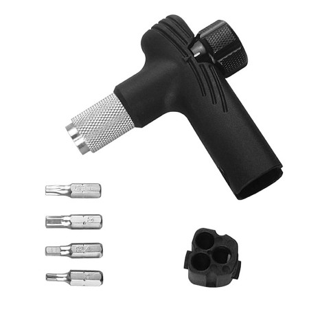 Adjustable Bike Torque Wrench 4 / 5 / 6Nm Torque T Wrench Portable Bicycle Maintenance Kit