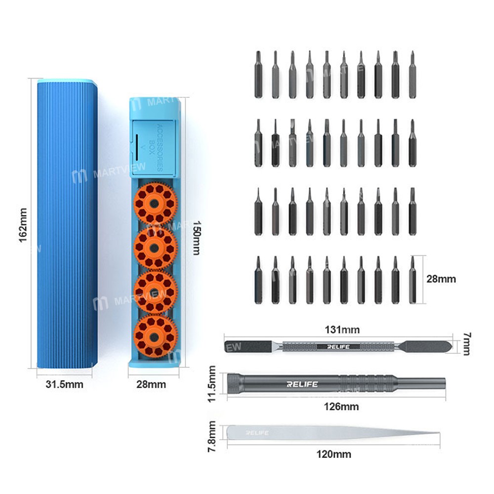 relife rl-5122-43-in-1-precision-magnetic-rotary-screwdriver-tool-set-4