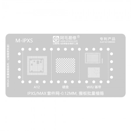 Amaoe CPU / Hard Disk / WiFi / Baseband BGA Reballing Stencil for iPhone XS / XSM