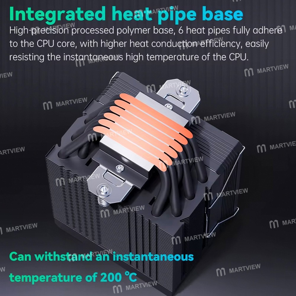 snowman mx96-v3-argb-6-heatpipe-cpu-tower-air-cooled-radiator-for-intel-lga1851-amd-am5-7