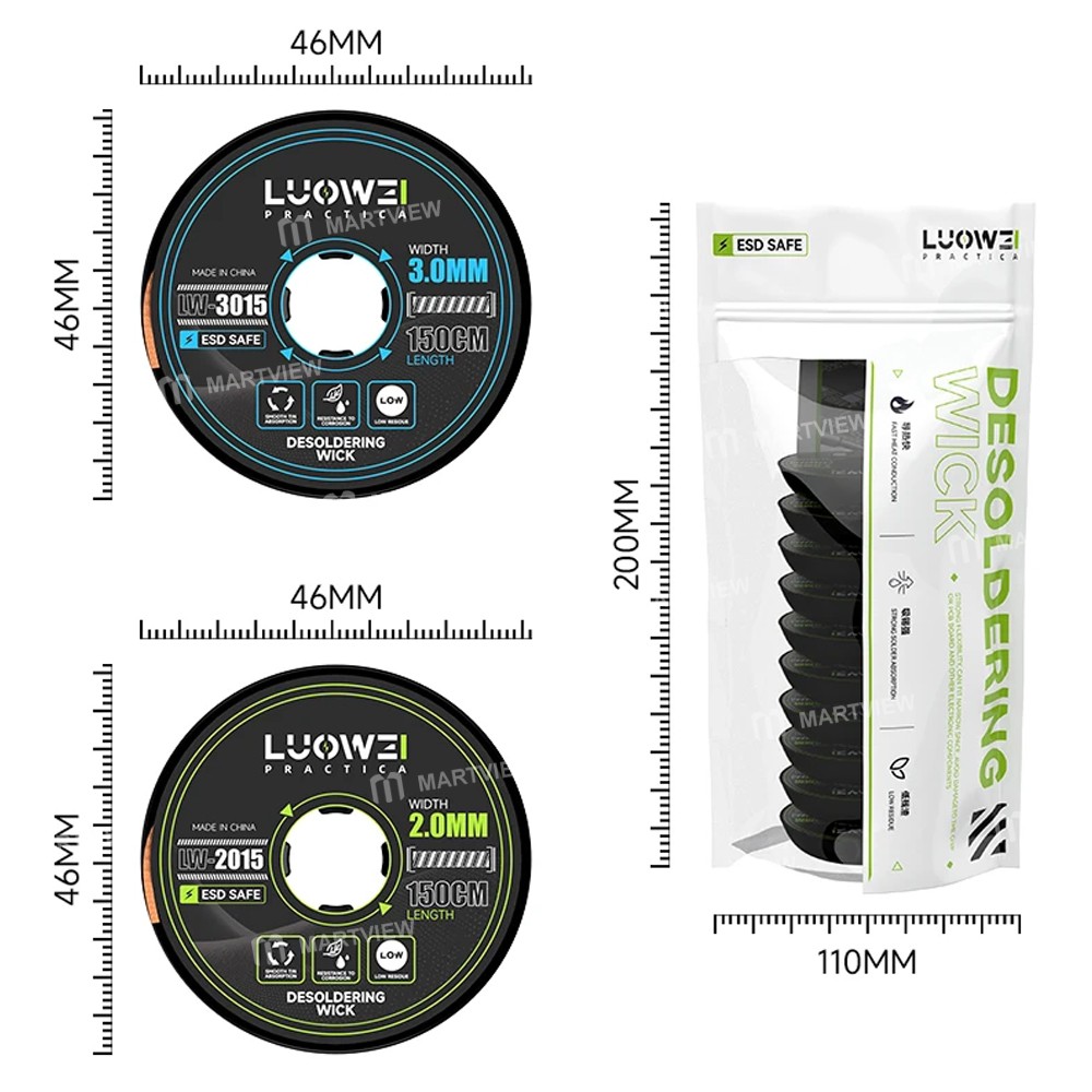 luowei lw-2015lw-3015-low-residue-high-purity-copper-desoldering-wick-7
