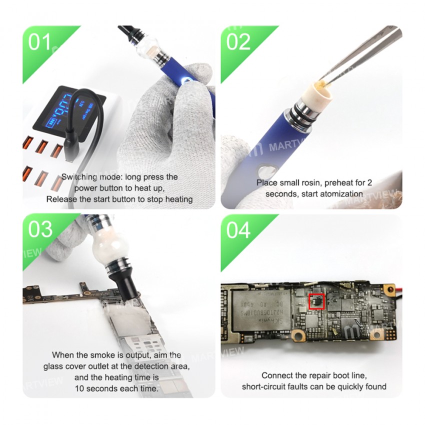 Relife RL-069B Rosin Short-circuit Detection Atomizing Pen For Mobile Phone Motherboard Chip Repair