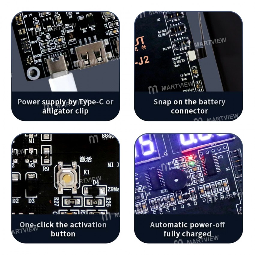 bst j2-one-click-quick-battery-activation-detection-board-for-iphone-5-to-15pro-max-android-13