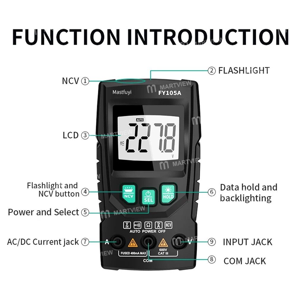 mastfuyi fy105a-handheld-home-auto-rang-ac-dc-lcd-digital-multimeter-10
