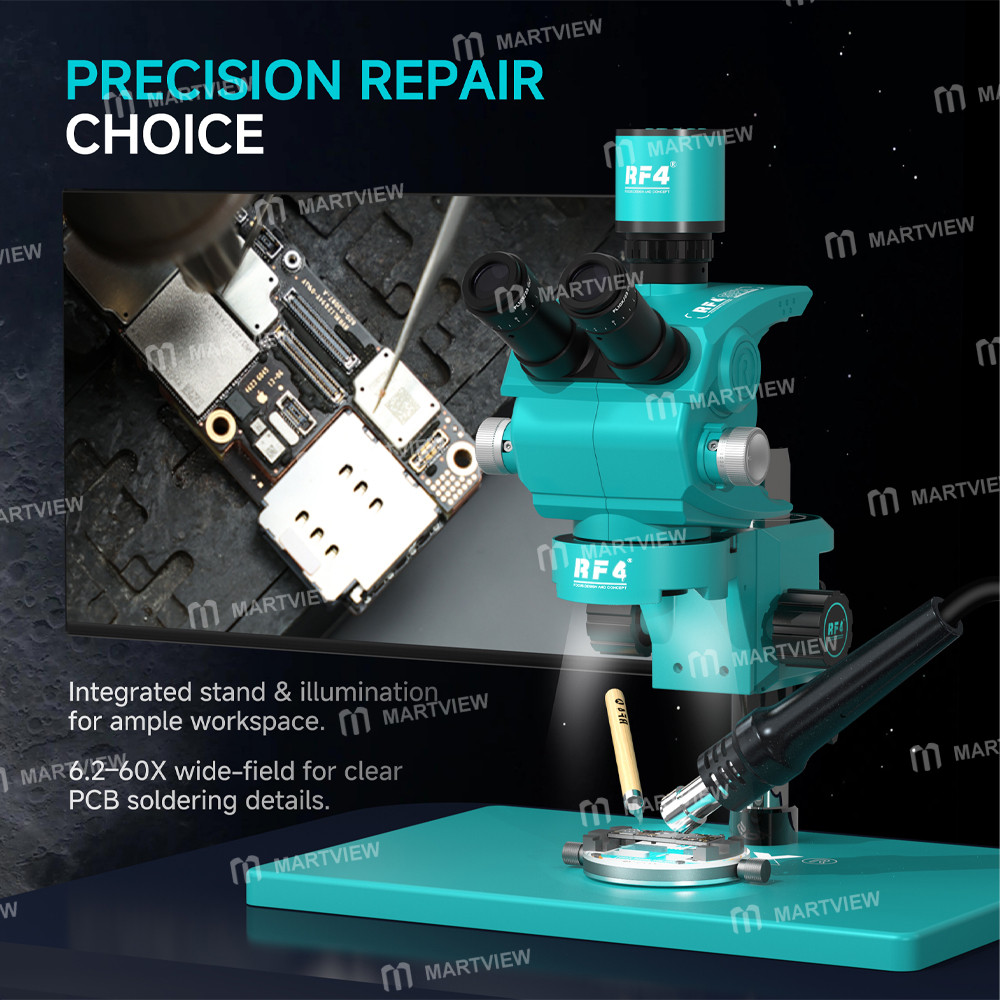 rf4 spx-a6-62x-60x-trinocular-zoom-stereo-microscope-with-rf-a6-2-in-1-integrated-light-source-brack