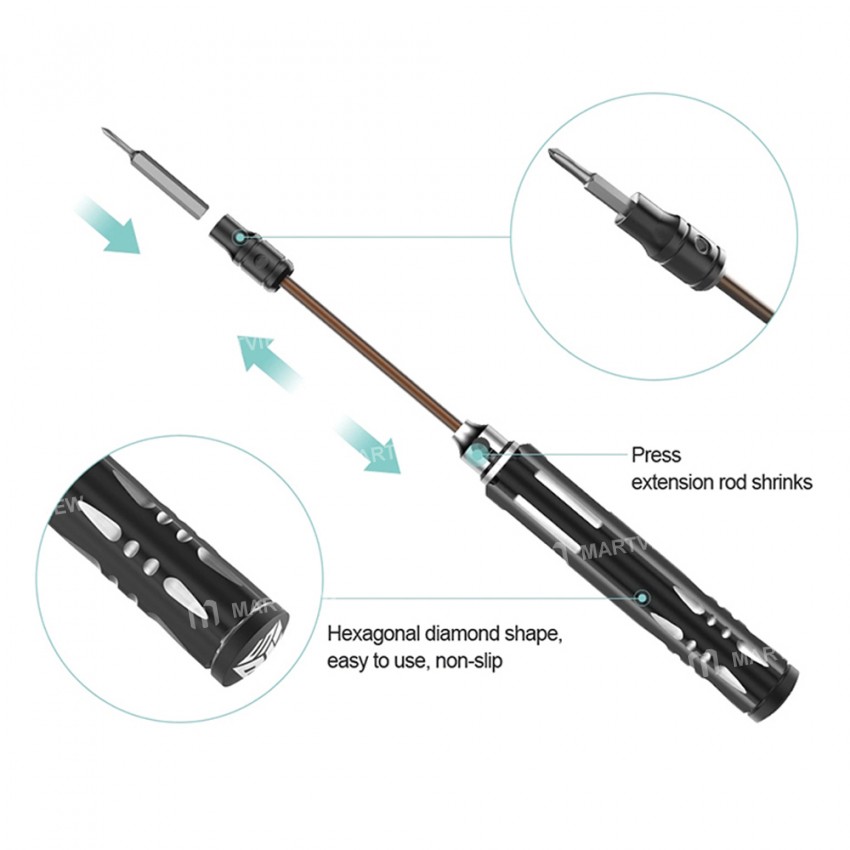 BST-8931 25-in-1 Precision Magnetic S2 Screwdriver Set for Phone/Watch/PC/Eyeglasses Repair