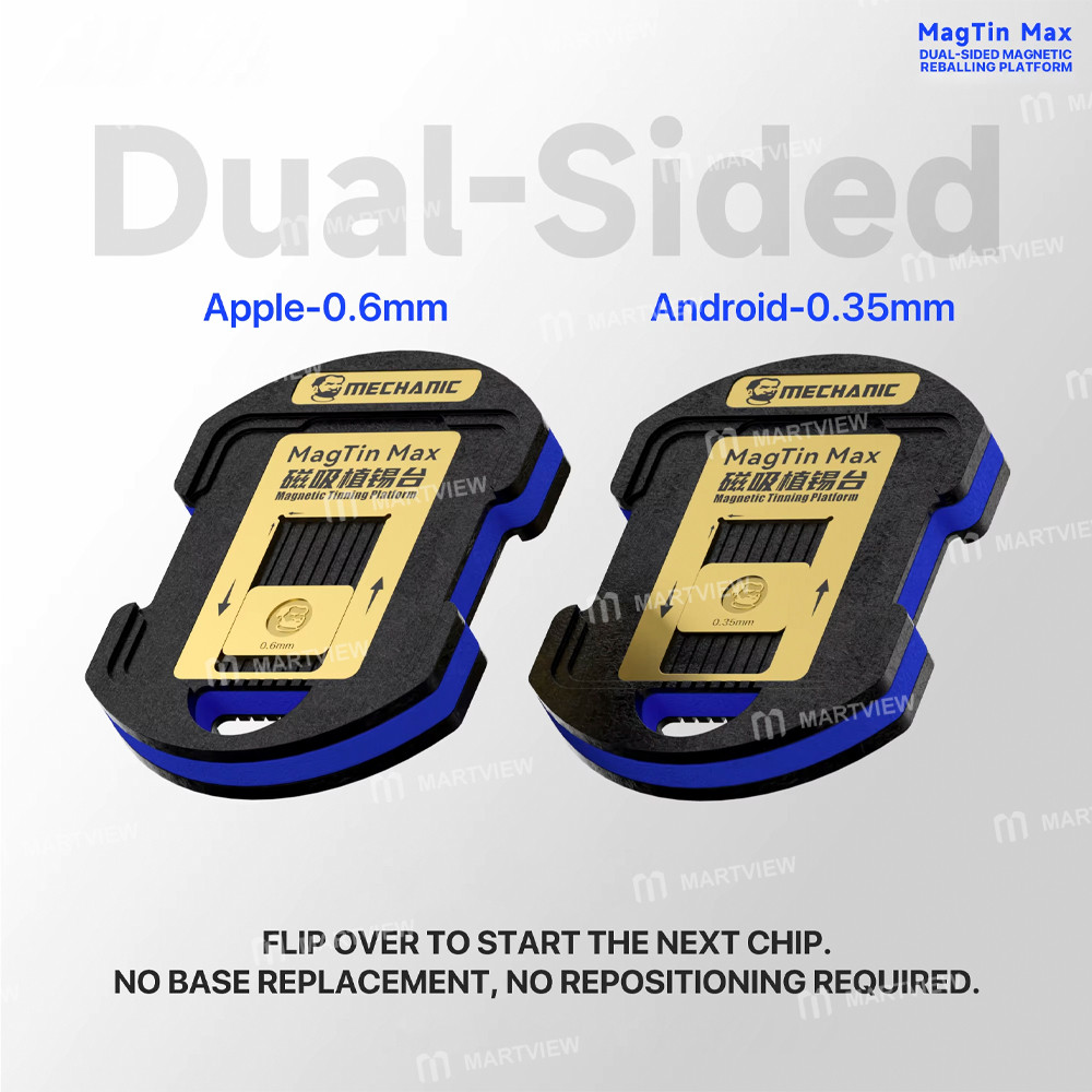 mechanic magtin-max-20-magnetic-dual-sided-bga-reballing-platform-set-with-90pcs-stencils-for-iphone