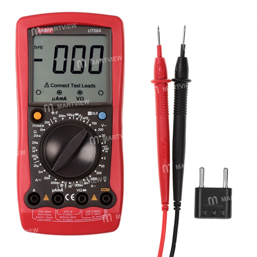 UNI -T UT58A 2000 Counts Manual Range Digital Multimeter