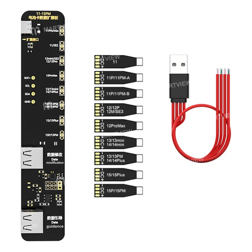 i2c kc02-battery-data-repair-expansion-board-modifying-battery-efficiency-for-iphone-11-15pm-4