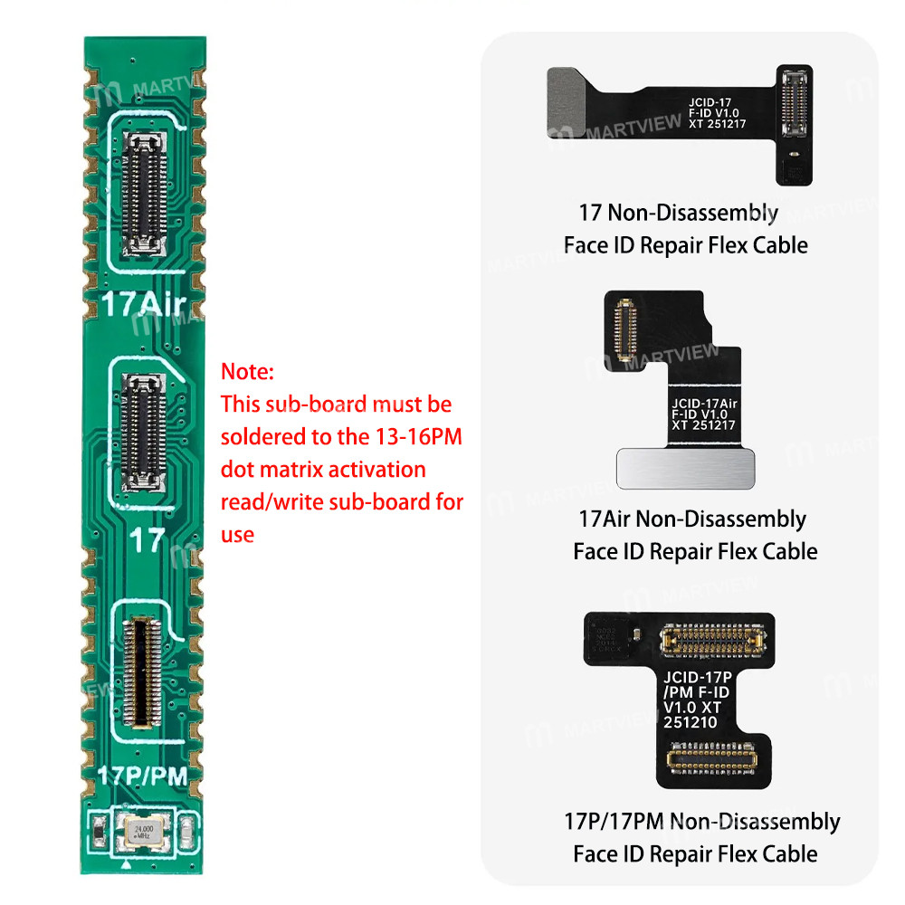 jcid tag-on-face-id-repair-fpc-adaptor-non-dismantling-prism-for-iphone-17-series--air-2