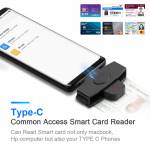 Rocketek USB Type-C High-Performance USB2.0 CAC Smart Card Reader for Android Phones / Windows