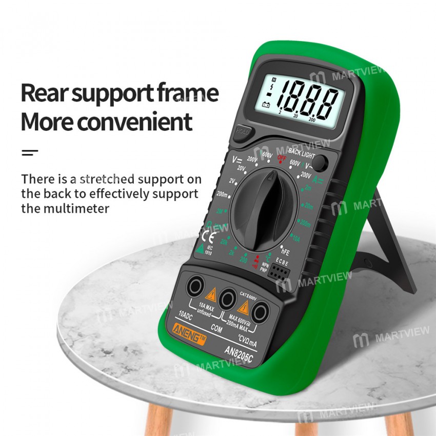 Aneng AN8205C Portable AC / DC Digital Multimeter