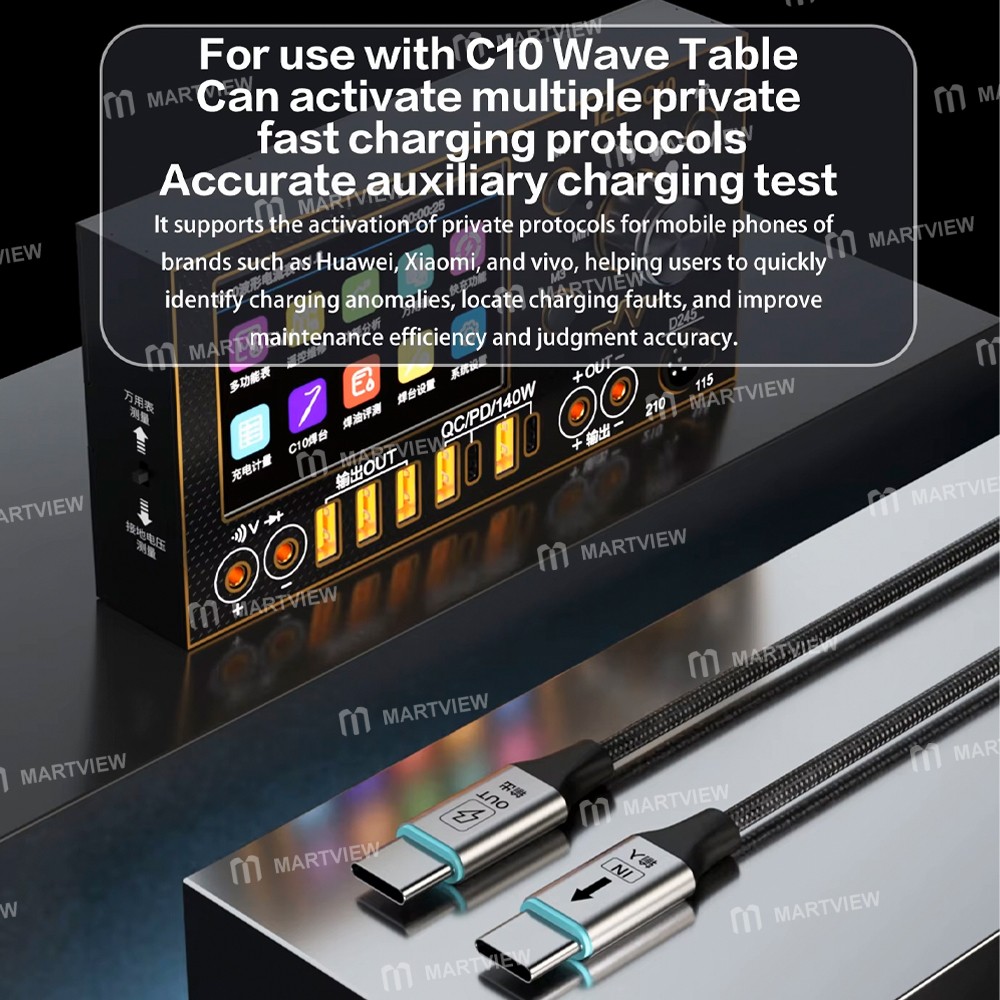 i2c turbo-tu1-tu2-65w-120w-pps-protocol-conversion-cable-universal-fast-charging-cable-5