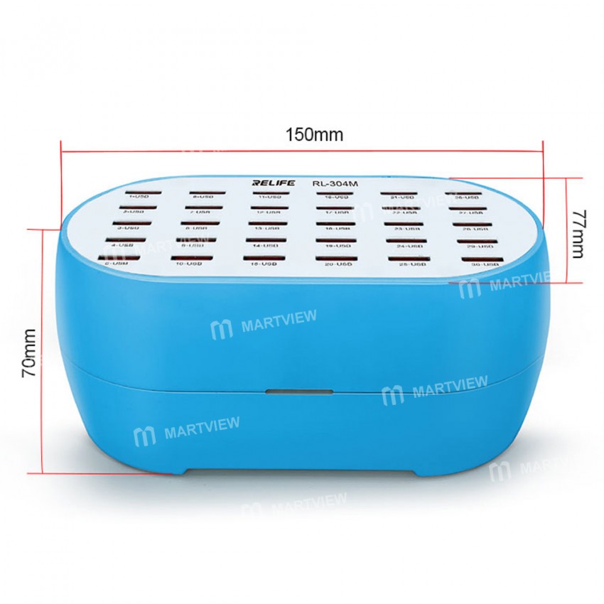 Relife RL-304M 160W High Power 30-Ports Smart USB Charger Supports for Mobile Phone Tablet