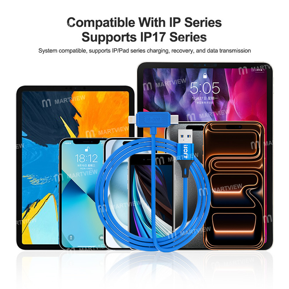 isoft is-006-dual-interface-data-recovery-cable-for-iphone-17-series-ipad-flashing-data-transmission