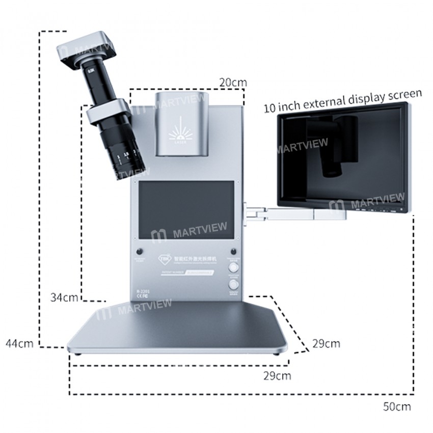 TBK R-2201 Infrared Three-hole Laser Disassembly Welding Machine with HD Camera Display