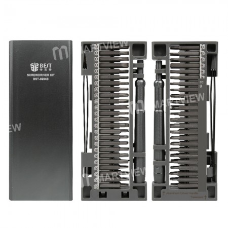 BST-8934B 24-in-1 Precision Magnetic Screwdriver Kit with S2 Steel Bit for Digital Product Repair