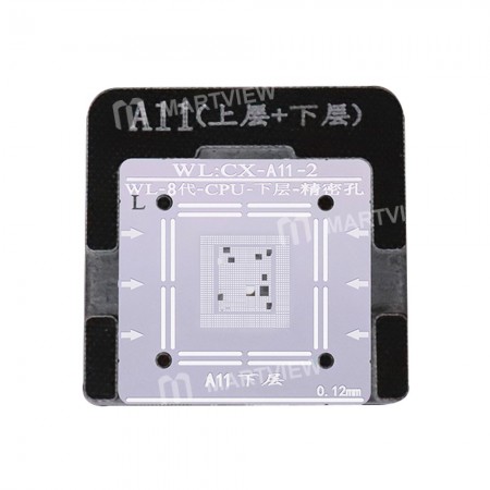 WL High-Quality A11 CPU Upper and Lower in One Tin Plate Steel Net BGA Reballing Stencil With Fixed Plate
