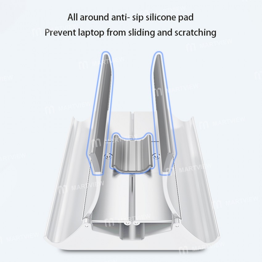 Heat Dissipation Non-slip Silicone Gravity Laptop Vertical Holder for MacBook/Surface/iPad