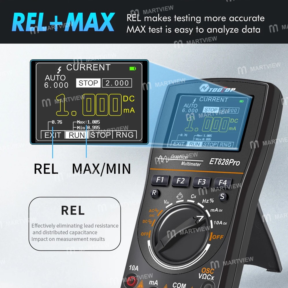 tooltop et828pro-2-in-1-digital-graphical-oscilloscope-multimeter-supports-waveform-storage-9