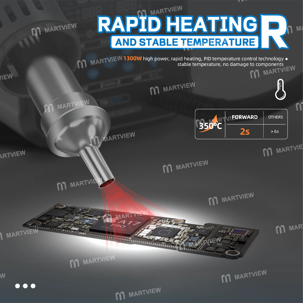 forward fw-bf03-tpu-1300w-high-precision-temperature-control-hot-air-gun-desoldering-rework-station-