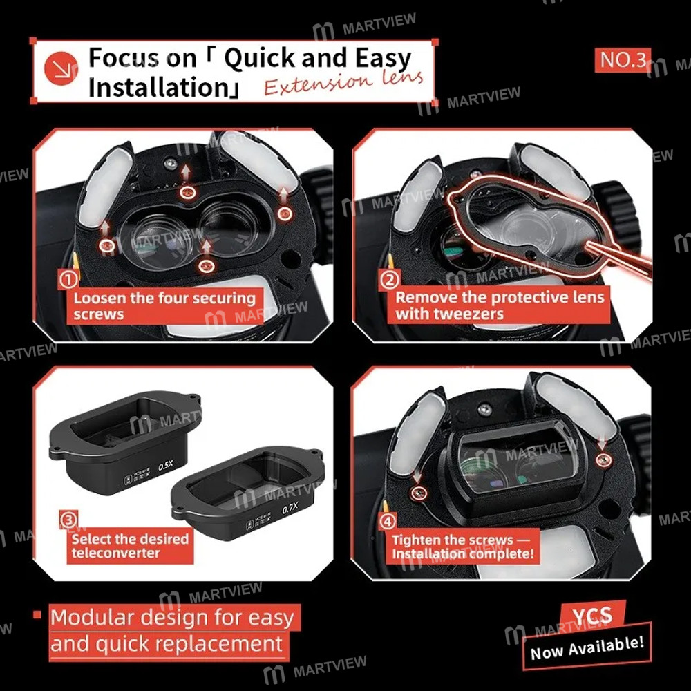 ycs 05x-07x-auxiliary-teleconverter-used-to-increase-the-working-distance-of-microscope-5
