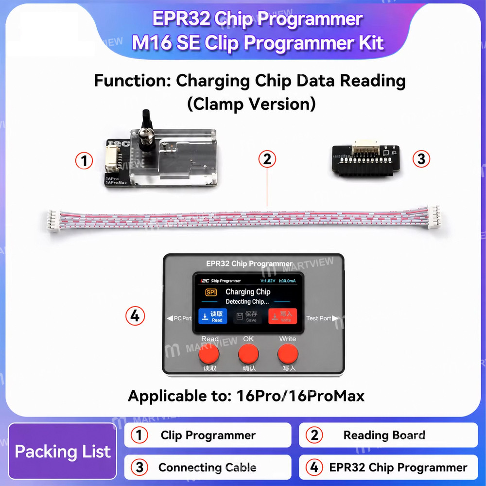 i2c m15se-m16se-snap-on-code-chip-reading-writing-fixture-for-iphone-15-16-6