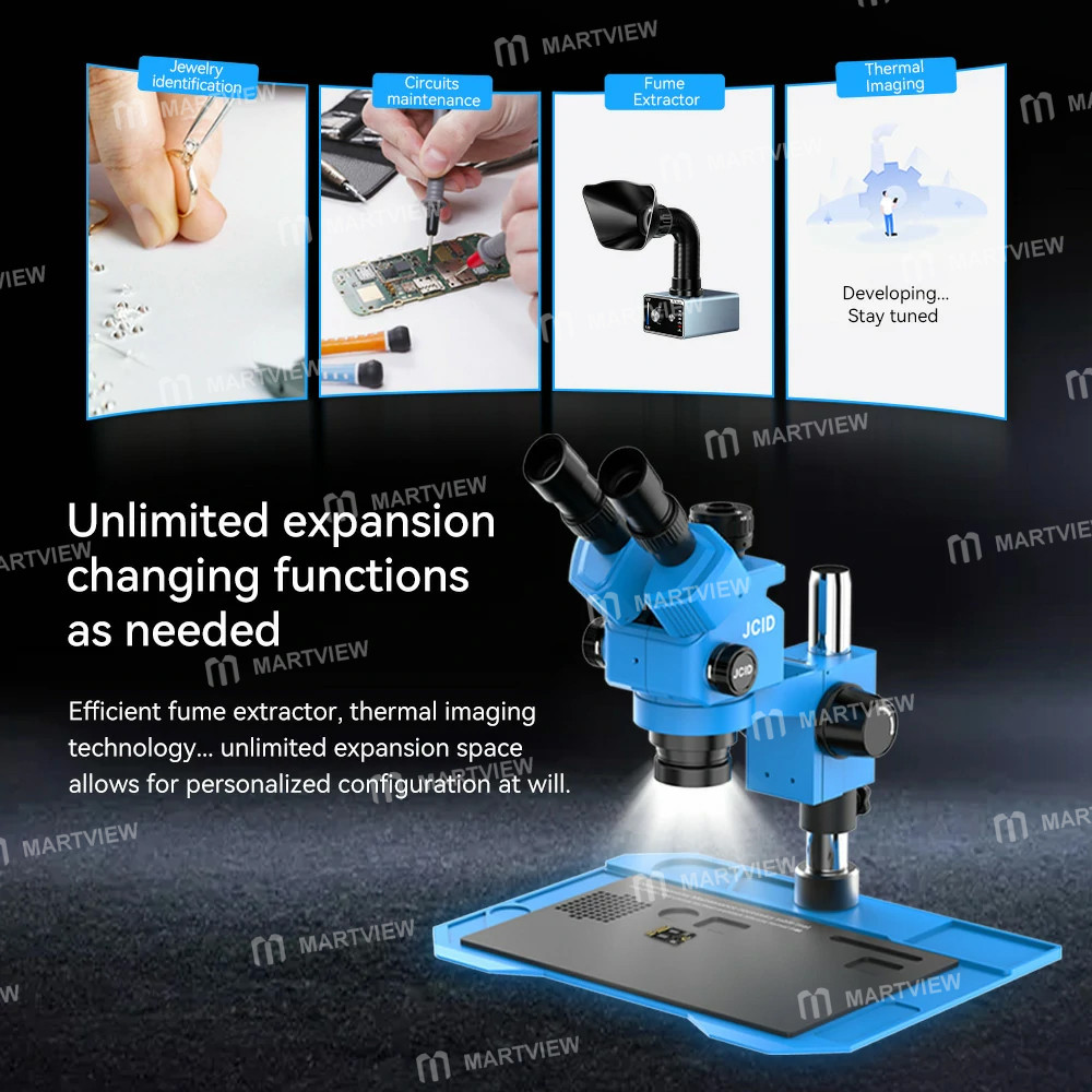 jcid m36560a-65-60x-continuous-zoom-trinocular-stereo-microscope-with-aluminum-alloy-base-9