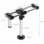 RF4 RF-FO22 360° Rotation Adjustable Universal Double Arm Microscope Bracket