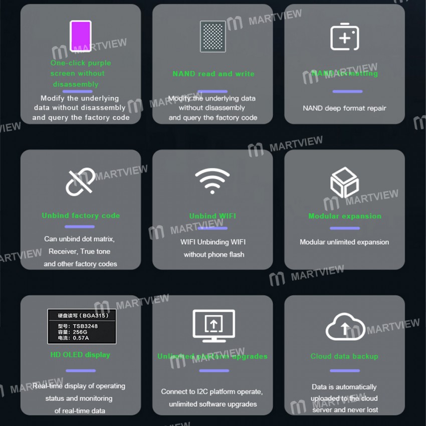 i2c p15-pro-ai-dfu-purple-screen-nand-flash-hdd-read-write-programmer-7