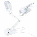 BST-8611B Portable Multi-function 3X / 8X Magnifying Glass Desk LED Lamp
